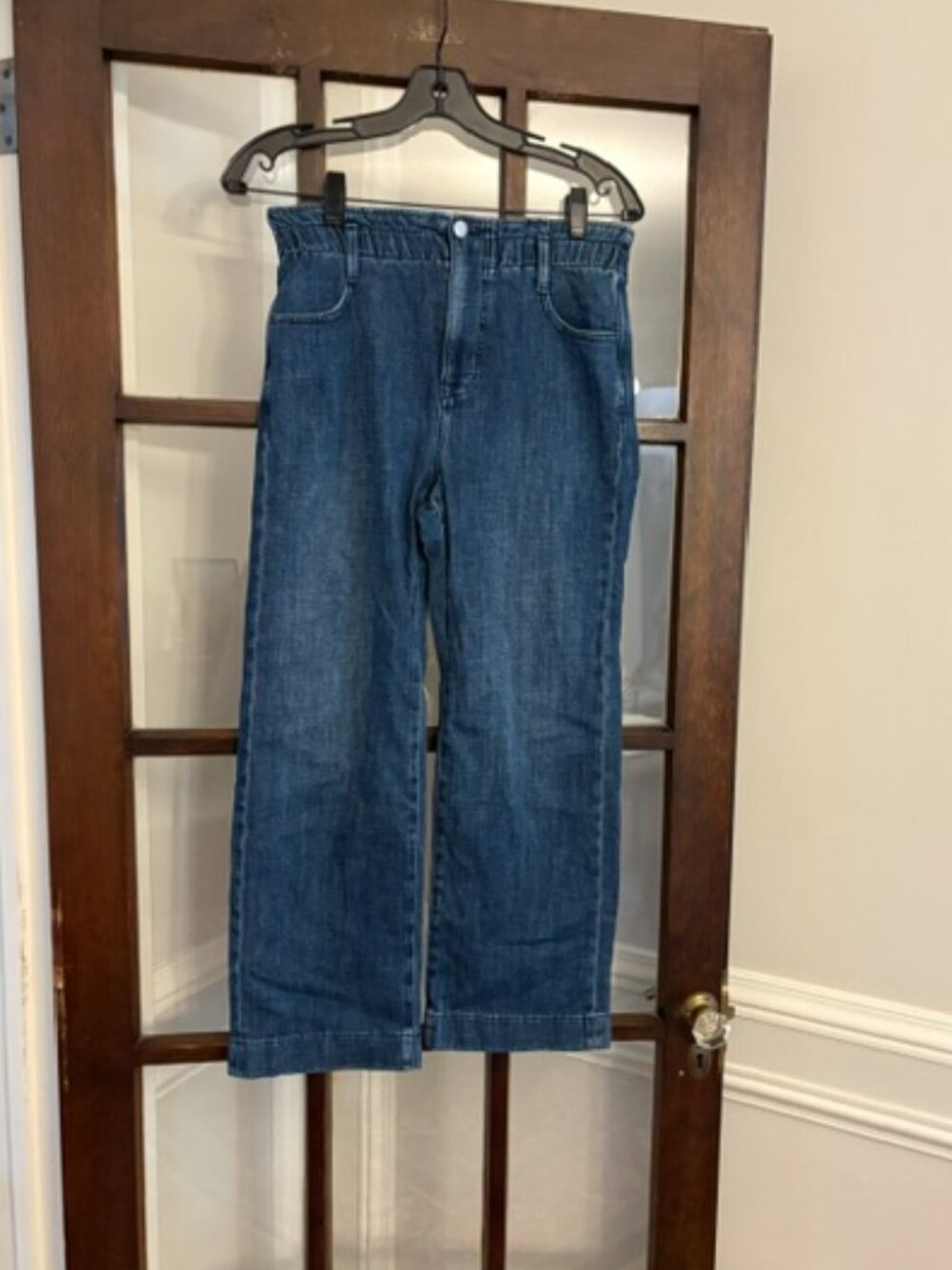 J.Crew Factory Elastic Waist Cropped Jeans, Size 26